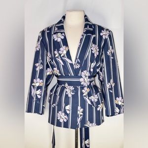 Eloquii Navy Floral Blazer